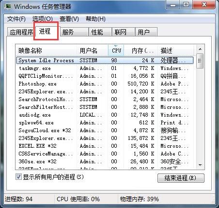 Windows 任务管理器-进程