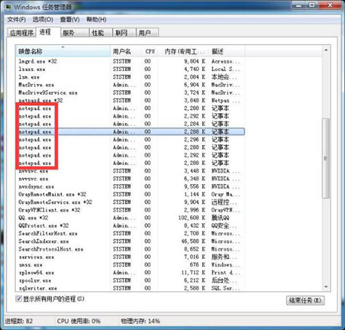 进程名称