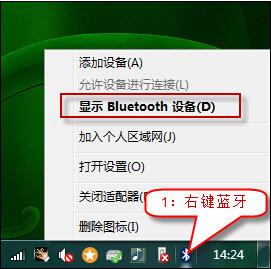 显示 Bluetooth 设备