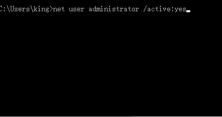 net user administrator /active:yes