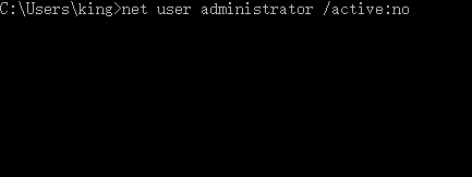 net user administrator /active:no