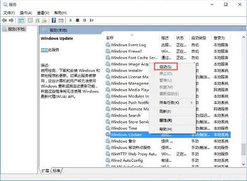 启动Windows Update