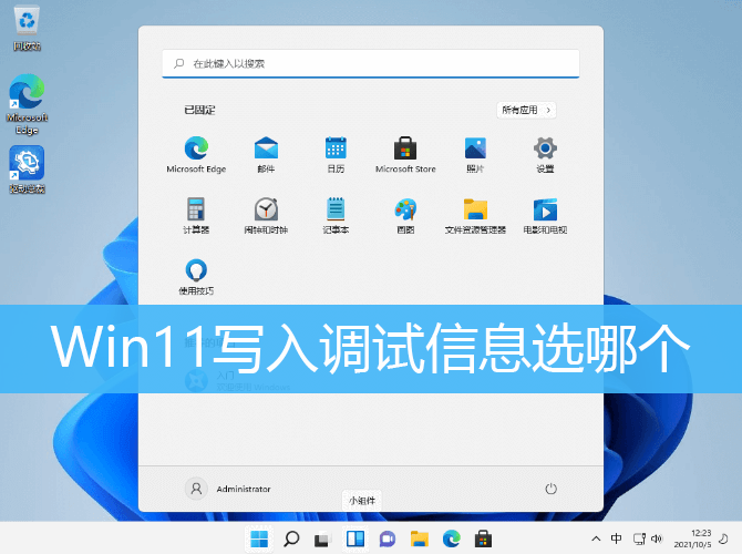 Win11写入调试信息选哪个