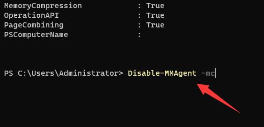 Disable-MMAgent -mc