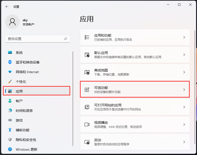 可选功能